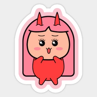 Cute demon girl Anime fanart Sticker